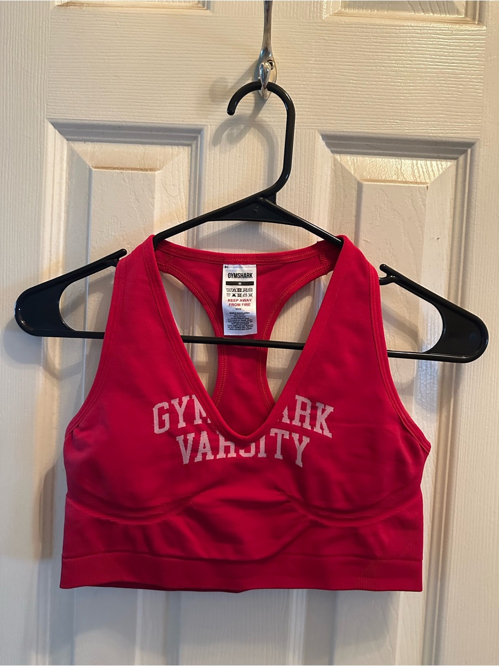 Gymshark Hot Pink Varsity Sports Bra